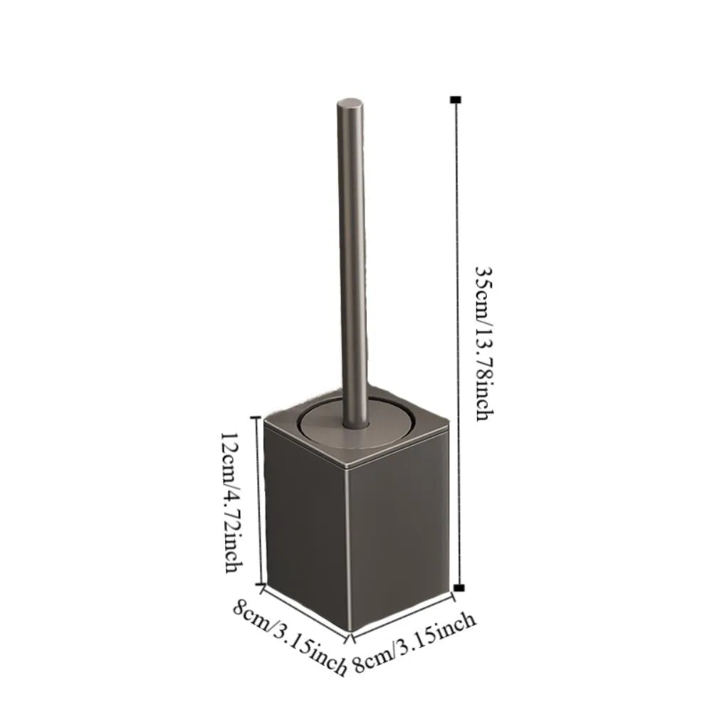 Metal Shell Toilet Brush Set Wall-Mounted Rustproof Toilet Cleaning Brush No Dead Angle Nail Free Installation Vue