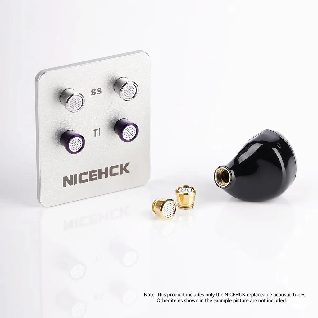 NICEHCK Replaceable Acoustic Tubes – Titanium & Steel Nozzles IEM Acoustic Nozzle Vue