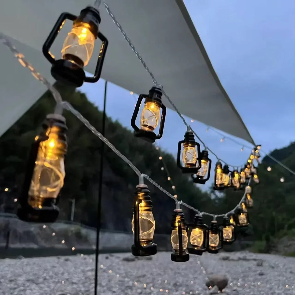 Solar Retro LED String Fairy Light LED Eid Mubarak Ramadan Decorative String Lights Muslim Islam Party Navidad Decor Vue