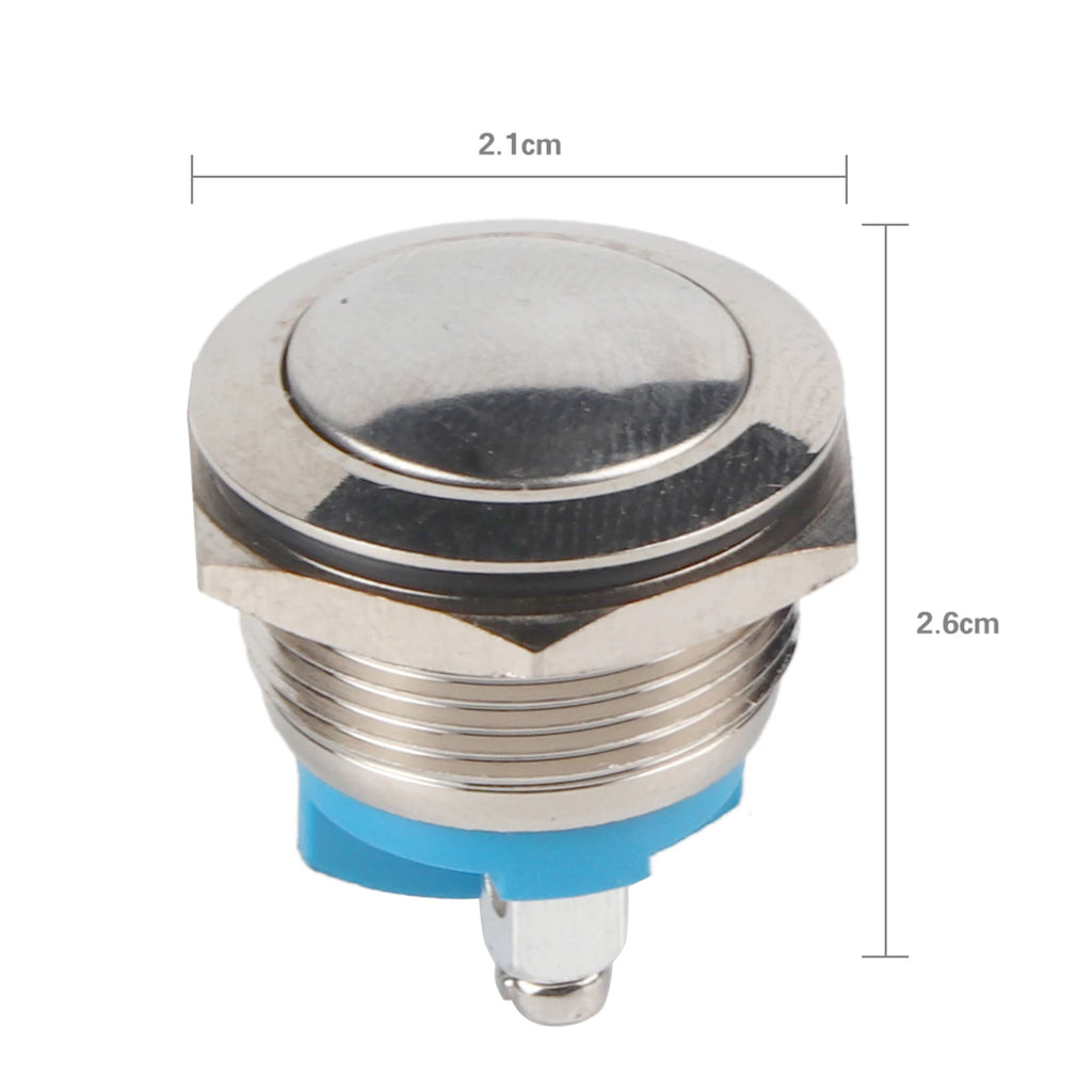 12V 19mm Waterproof Instantaneous Pushbutton , -Plated Brass Reset , Suitable for Automotive Engines Vue