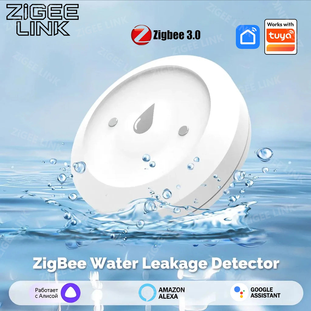 ZigBee Smart Water Immersion Sensor Leak Detector Flood Water Leakage Alarm App Smart Life Control Need Zigbee Gateway Vue