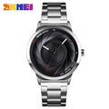 SKMEI 9210 Men's Stainless Steel Quartz Sport Watch – Waterproof Men's Quartz Watch Vue 9210 Sliver-Black China Mainland