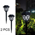 Led Solar Lawn Lights Outdoor Lamp Waterproof Warm Light Garden Courtyard for Walkway Path Villa Landscape Lights Vue White light-2pcs