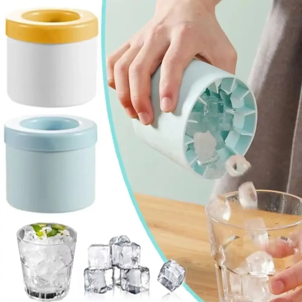 Creative Silicone Ice Cube Mold Quick Freeze Cylinder Cup Reusable Vue