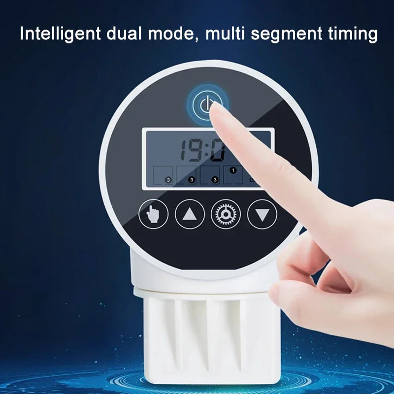 Intelligent Timing Feeder Automatic Aquarium Feeder Fish Tank Gold Fish Feeder Turtle Smart LCD Display Dispenser Vue