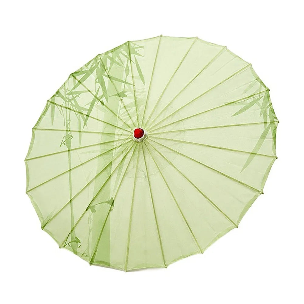 Bamboo Oil Paper Umbrella Handmade Rainproof Hanfu Umbrella Decorative Chinese Style Ancient Dance Umbrella Photograph Prop Vue Style D 24K Solid Wood