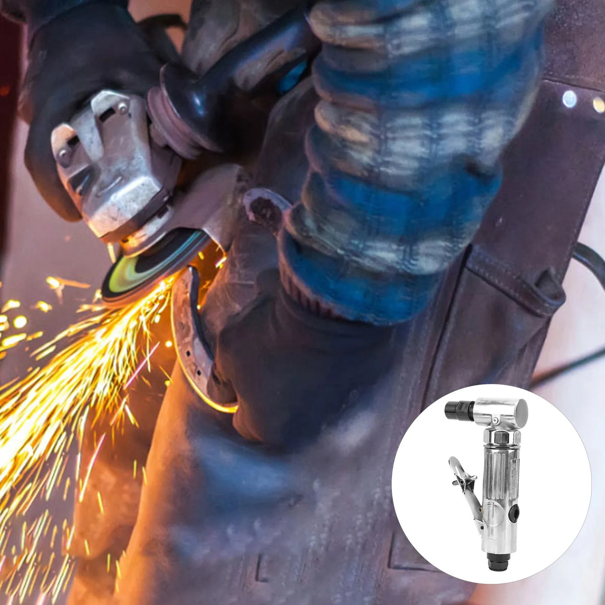 Industrial Grade 90 Degrees Bending Pneumatic Die Grinder with 2inch Grinding Disc Pneumatic Grinder Air Die Grinder Vue