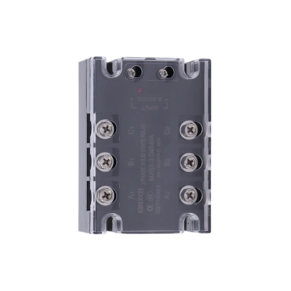 MJGX-3 D4840A Three Phase Solid State Relay 3-32VDC Input 90-380VAC Output Solid State Relay with Led Indicator Vue