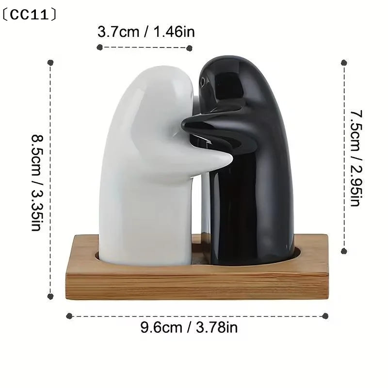 Ceramic Ghost Mini Pepper Salt Pot Seasoning Creative Hug Little