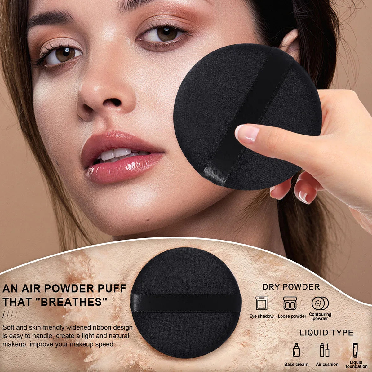 Beauty Makeup Tool Combo Set Face Wash Makeup Puff Full Set Clean Brush Set Professional Triangle Powder Puff Cosmetic Tool Vue