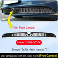 Grille Mesh Inserts for New 2026 2027 Tesla Model 3 Highland with Front Camera Version Front Bumper Air Inlet Vent Grille Cover Vue Front Bumper Grill With Camera Version