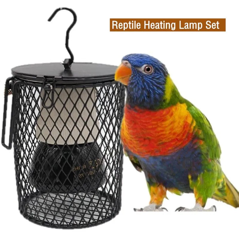 Reptile Heating Lamp for Turtle Snake lizard Infrared Ceramic Emitter Heat Light 50W/75W/100W Pet Chicken Coop Heater Kit Guard Vue