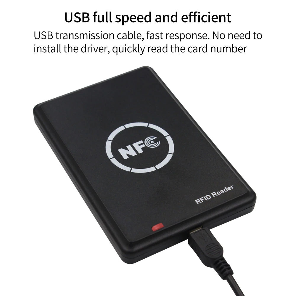 Universal RFID ID IC Access Card Copier Community Encryption Elevator Card Reader / Writer support NFC Wristband Dual Frequency Vue
