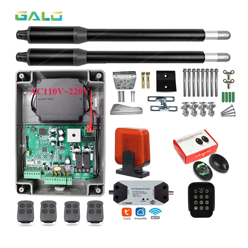 Double Leaf Solar Swing Gate Motor Opener with Anti-theft Function and Remote Control - Swing Gate Automatic Opener Kit Vue kit 16