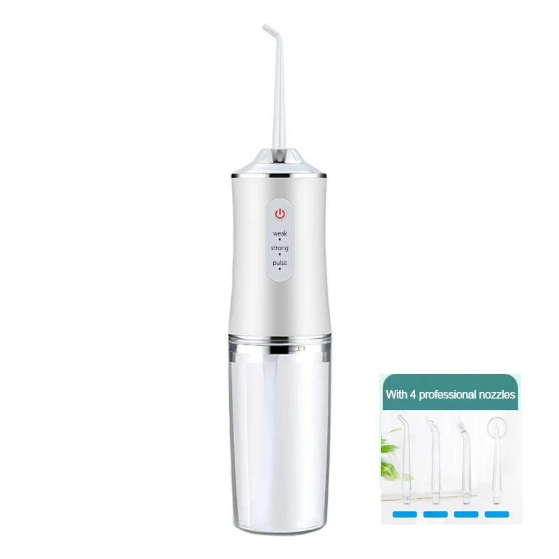 Hugebreen Electric Water Flosser Oral Irrigator – 4 Tips Electric Water Flosser Vue White