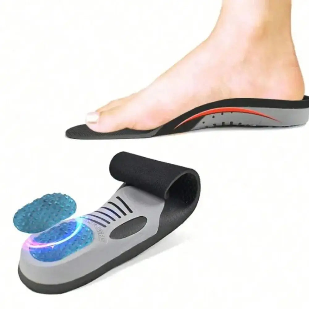 1 Pair Gel Material Sports Running Insoles Soft Elastic Orthopedic Support Orthotic Inserts Shock Proof Comfort Cushioning Vue
