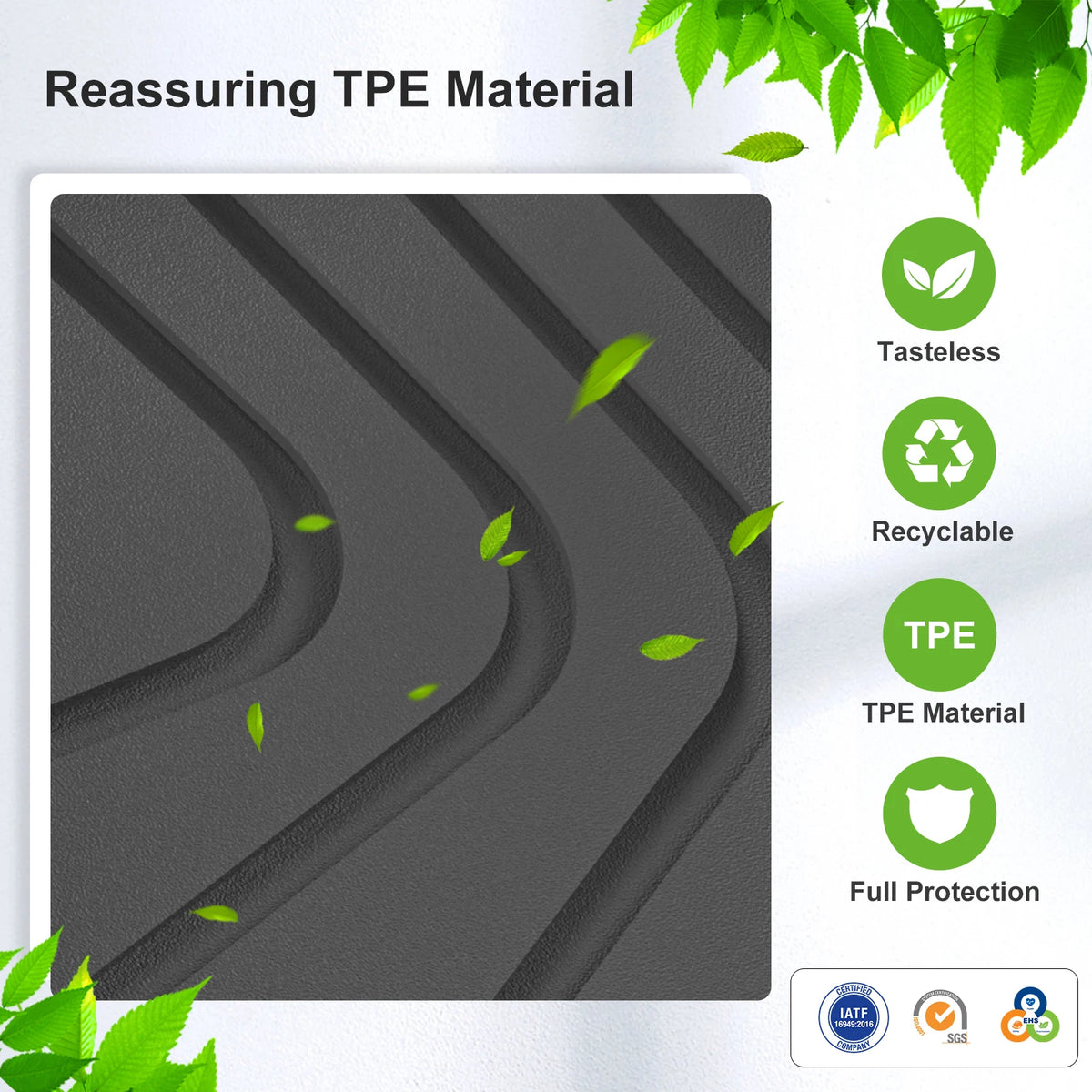 Smabee Left Drive for BYD Seal EV 2022-2025 TPE 3D Car Floor Mats Trunk Pad All-Weather Waterproof Auto Accessories Foot Pad Vue