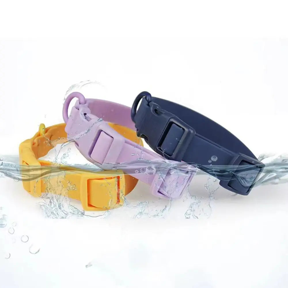 Elastic Webbing Pet Collar Adjustable Pet Identification Waterproof Dog Collar Rustproof Washable Safety Buckle Chain Outdoor Vue