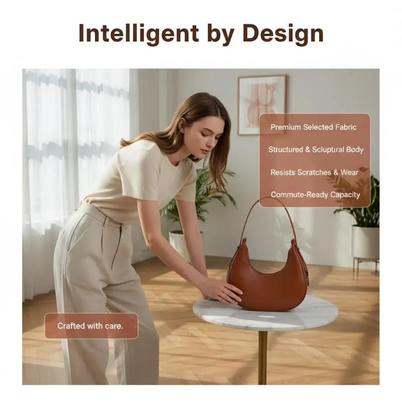 Fashion Design PU Leather Hobo Shoulder Bag Women Small Clutch Handbag Purse Female Underarm Bag Travel Totes Vue
