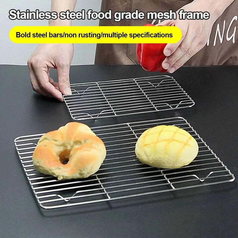 Stainless Steel Cooling Rack Non-stick Silver BBQ Tray Barbecue