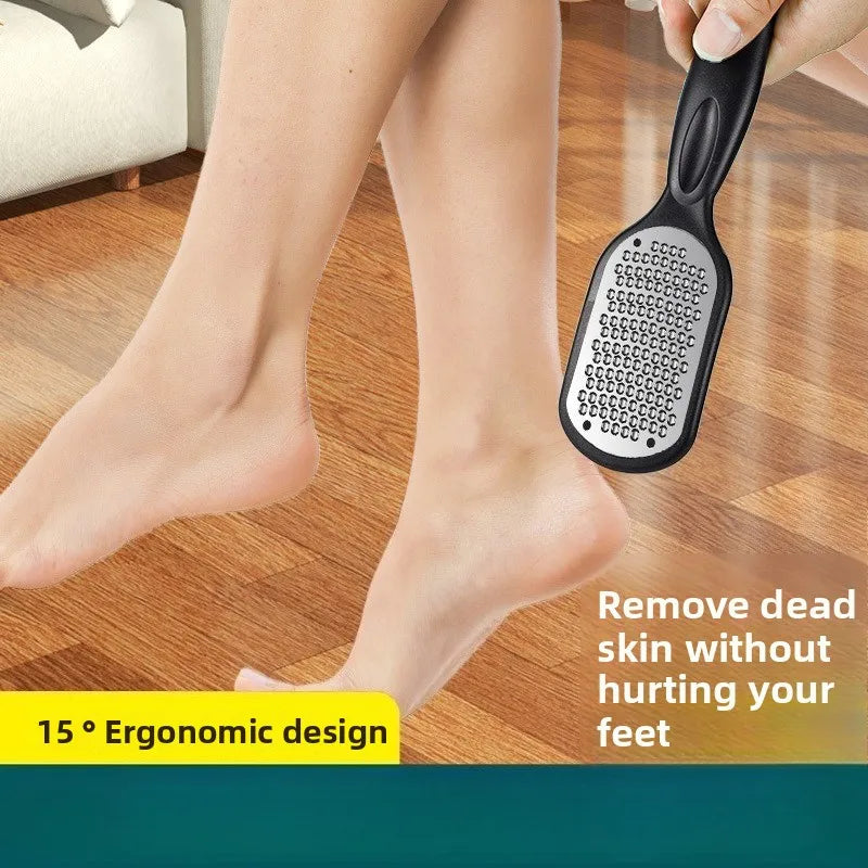 With Splash Guard & Handle Suitable for Care Cracked Heels Professional Heavy-Duty Stainless Steel Painless Foot File & Remover Vue