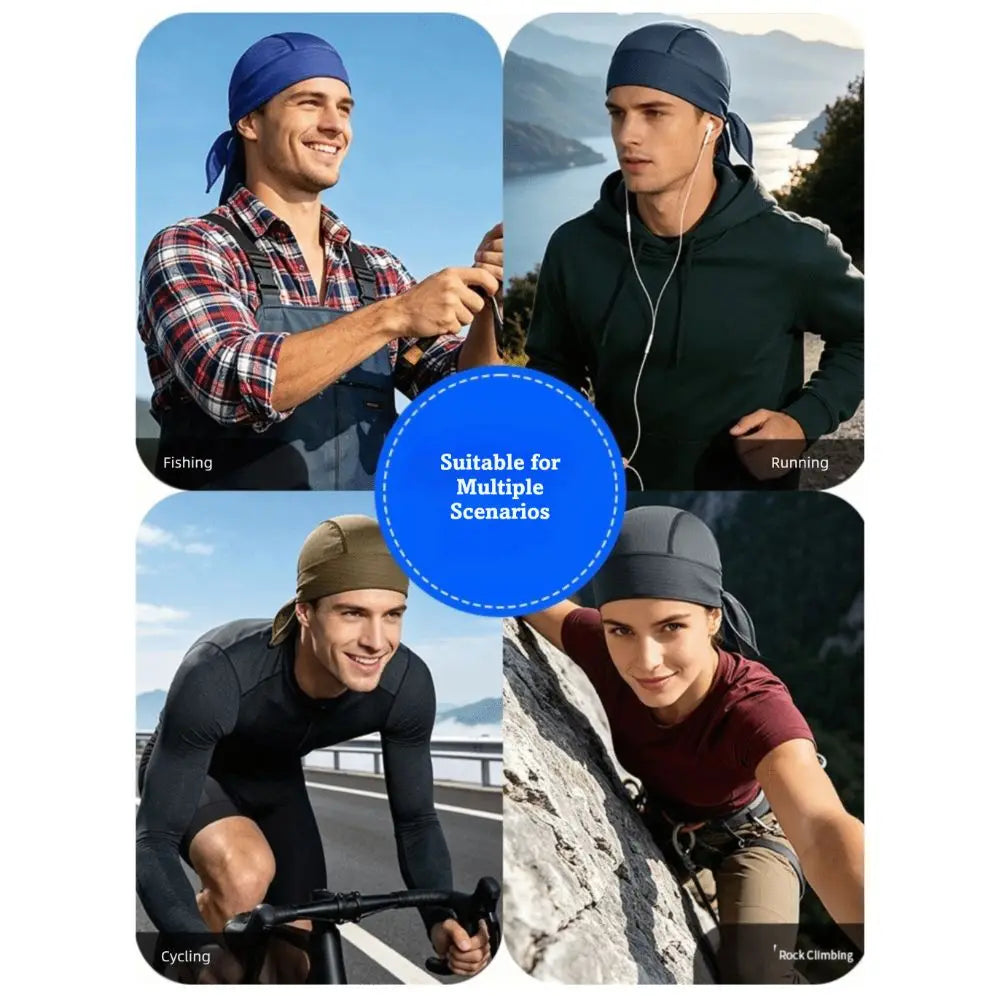 Print Quick-dry Headscarf Sweat-wicking Fabric Solid Sports Headband