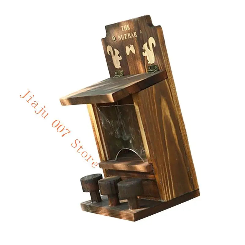 Wall-Mount Wooden Wildlife Feeder with Removable Tray Wildlife Feeder Vue