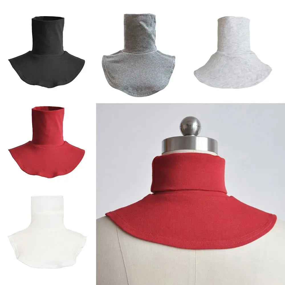 Multicolor Cottonturtleneck Fake Collar Islamic Hijab Extensions