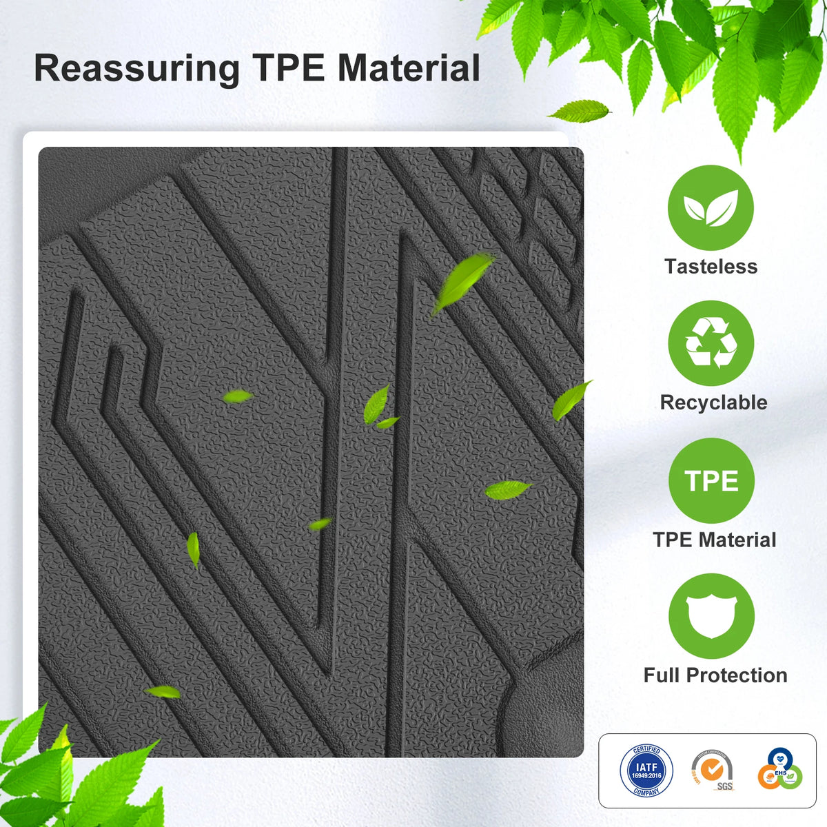 Smabee Left Drive for Hyundai Tucson NX4 Hybrid 2022-2026 Car All-weather Floor Mats Cargo Liner Trunk Pad TPE Accessories Vue