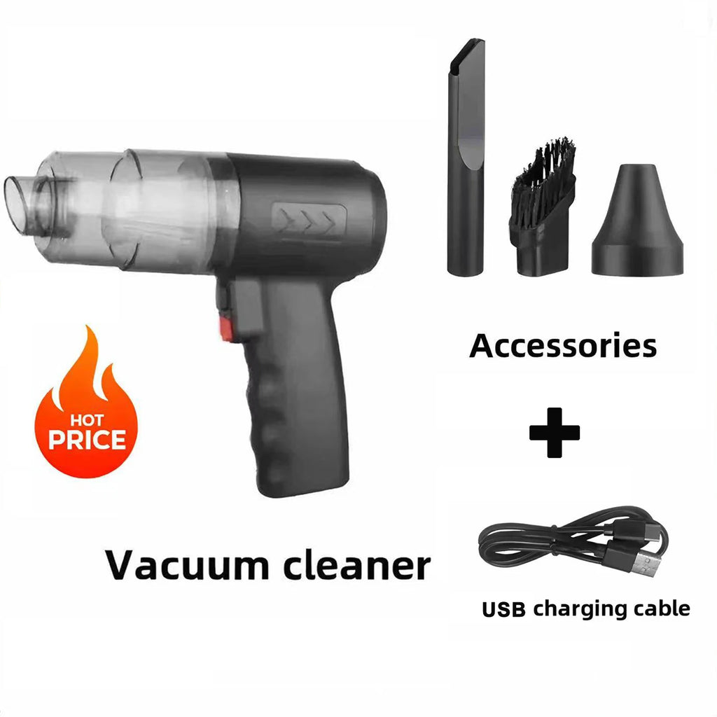 Portable USB Rechargeable Vacuum – Car & Home Cleaner Handheld Vacuum Cleaner Vue Black