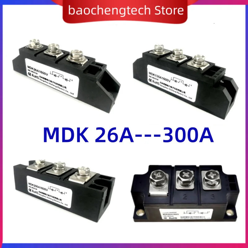 MDK 135A 160A 182A 200A Rectifier Photovoltaic DC Solar Anti-reverse Charging/Current Anti-Backflow Freewheeling Diode Module Vue