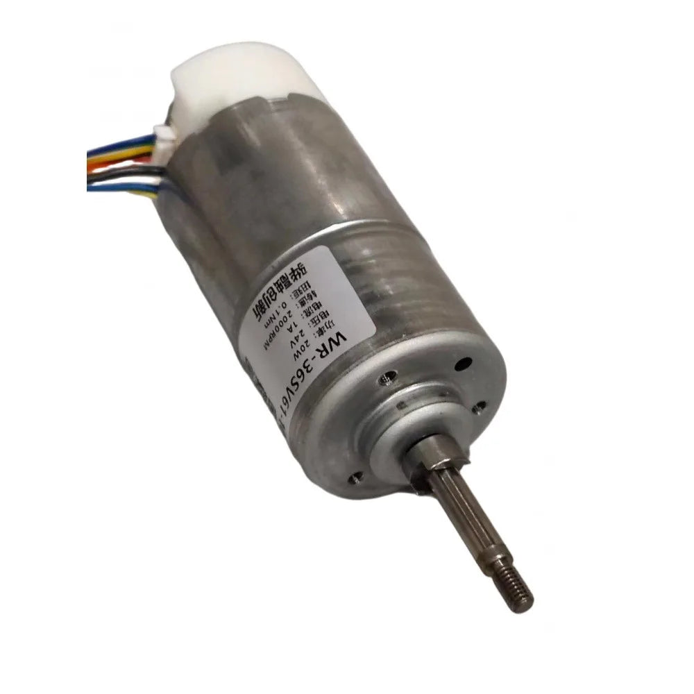1PCS BLDC DC Brushless Servo Motor 10W 24-48V 2000-4000rpm 3-Phase with Hall Sensor & 1000CPR ABZ Encoder Vue