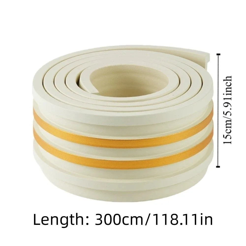 3 Meter Imitation Grille Wall Sticker Thick NBR Foam Fluted Wall Panel Self-adhesive Moisture-proof Fluted Wall Trim Vue