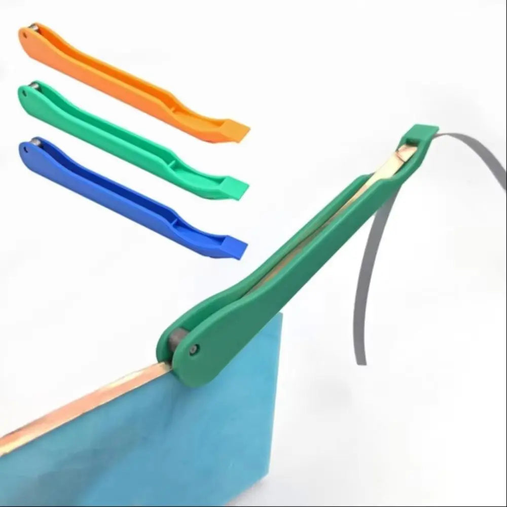 Plastic Tained Glass Hand Foiler Sturdy Durable Manual Foiling Tool Guide Groove Smooth The Edges Hand Foiler Introductory Tool Vue