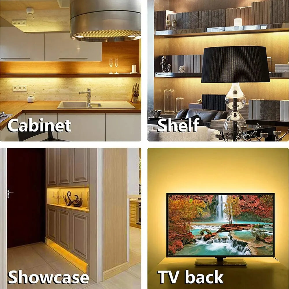 1-5M LED Lights Strip DC 5V USB Gesture Control 60 LEDs/m Backlight Dimmable Sensor Night Lights TV Kitchen Under Cabinet Lamp Vue
