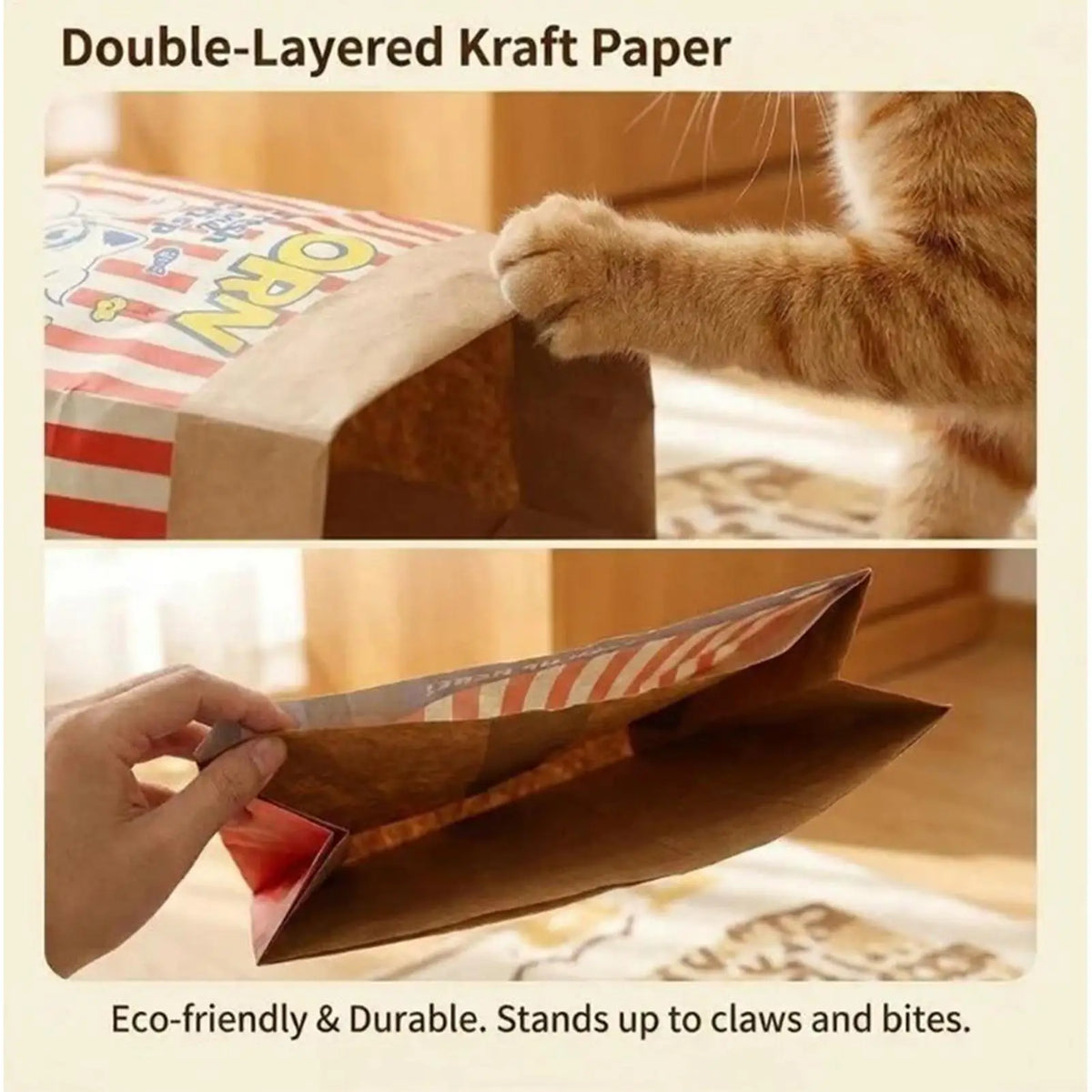 75X35CM Foldable Crinkle Cat Bag Interactive Cartoon Paper Pet Carrier for Kitten Small Dog Outdoor Travel Portable Cat House Vue