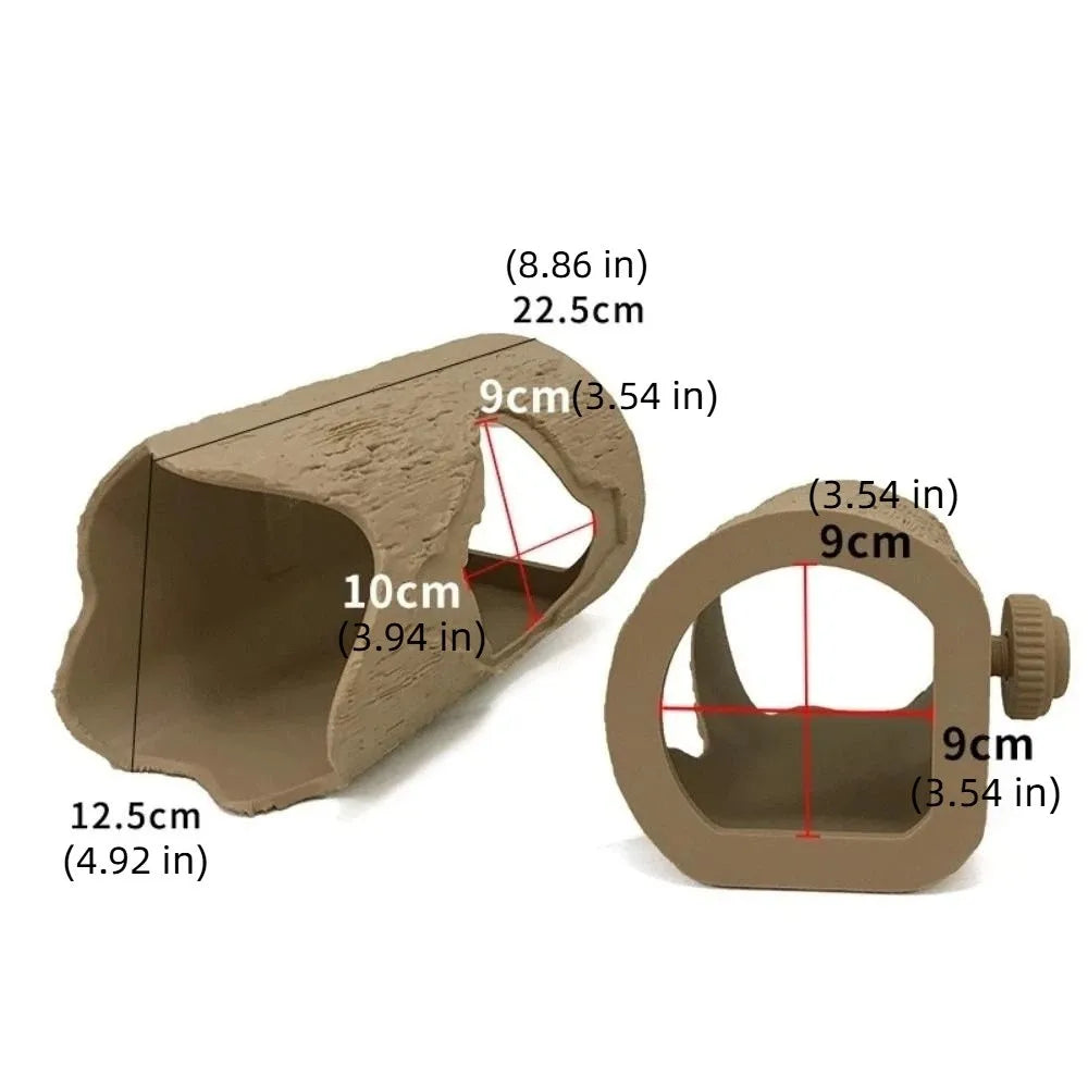 Multi-functional Simulation Stump Bird Nest Hanging Plastic Parrot Nest Ventilation Decorative Hamster Hideout Budgerigar Vue