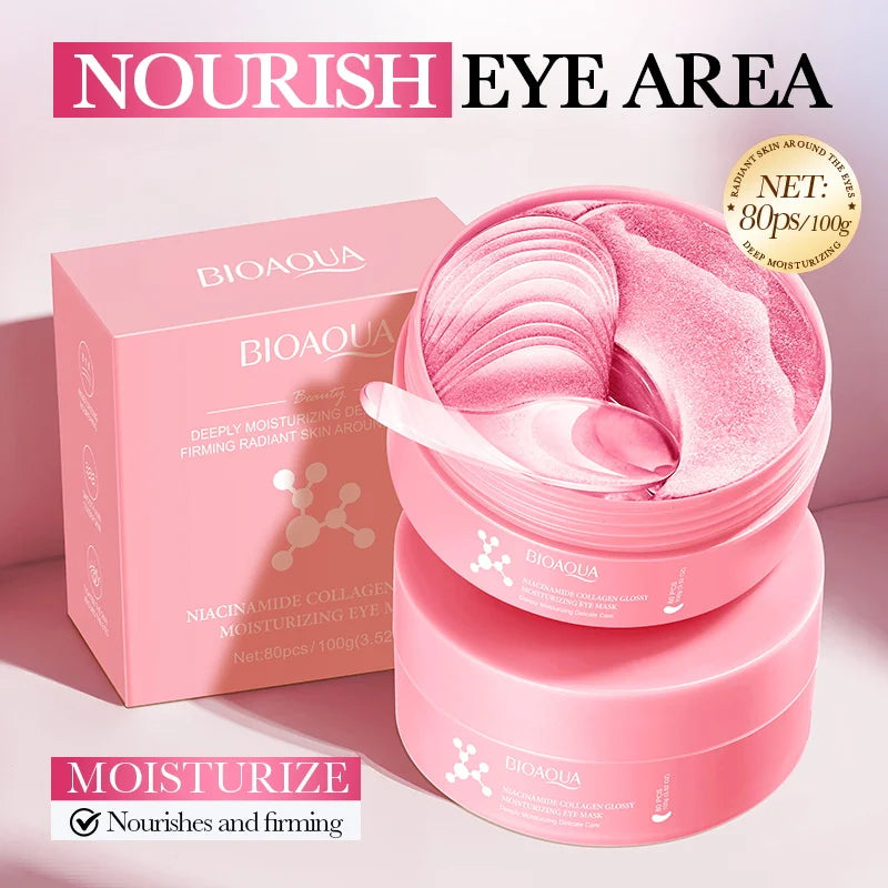 80 Pieces of Niacinamide Collagen Eye Mask, Anti-Dark Circles, Whitening, Anti-Wrinkle, Moisturizing, Anti-Aging Eye Patches Vue