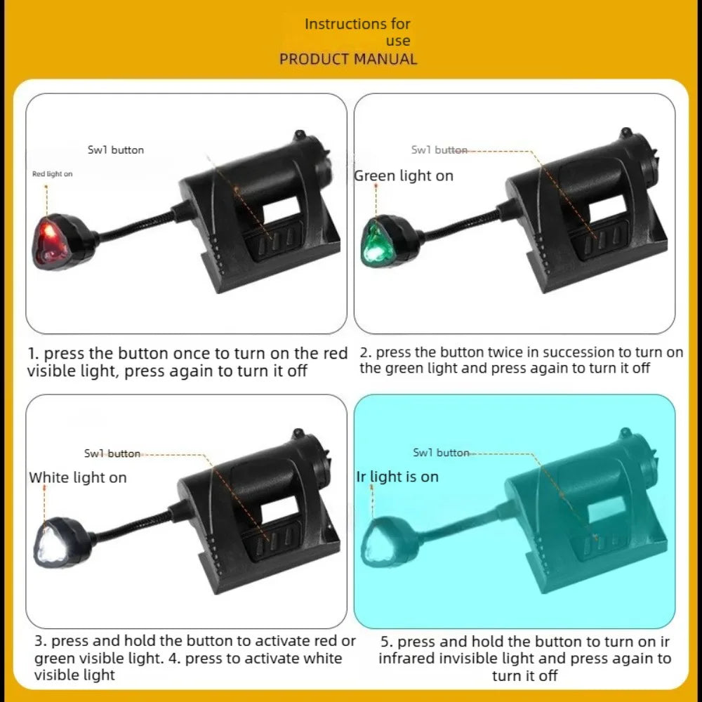 MPLS CHARGE Outdoor Tactical Helmet Signal Light Four-color Serpentine Light CS Infrared Identification Light IR Identification Vue