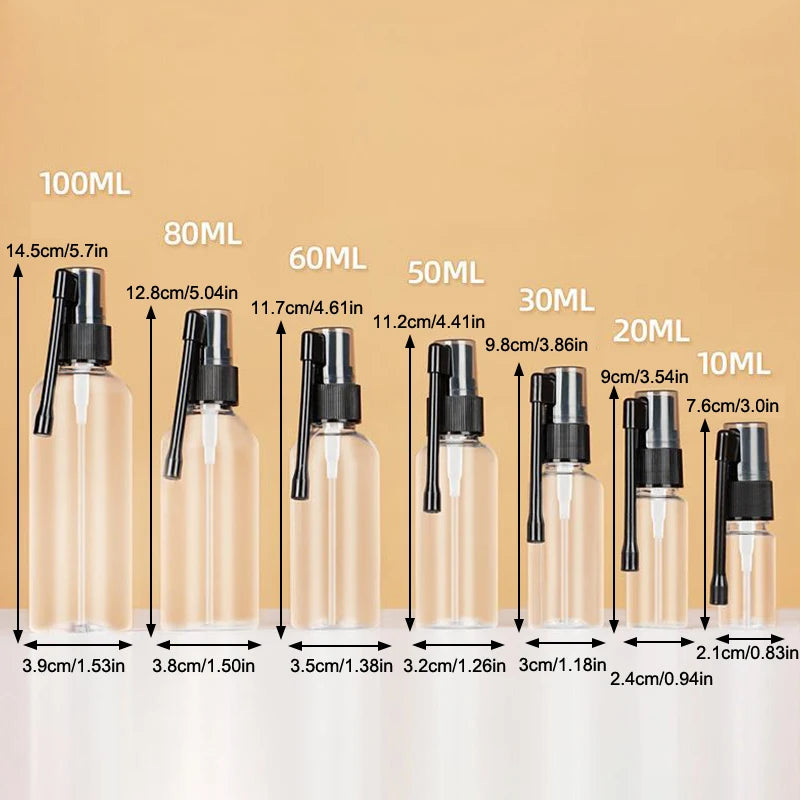 Nasal Spray Bottle 10/20/30/50/60/80/100ml Spray Bottle Elephant Trunk Spray Bottle Cosmetic Spray Jars Spray Pot Sample Packing Vue