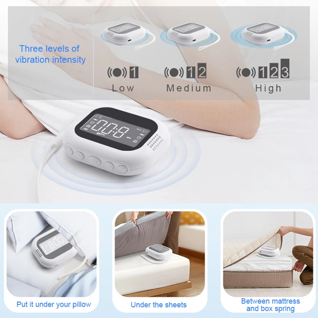 Vibrating Alarm Clock with Bed Shaker Multifunctional for Heavy Sleeper Deaf Hard 2 Hearing Snooze Alarm Clock Vue