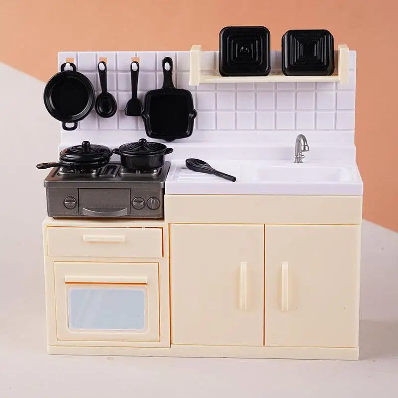 Mini Model Stove 1 Set Kitchen Scene Simulation Toy for Children Dollhouse Role Play Home Vue A2