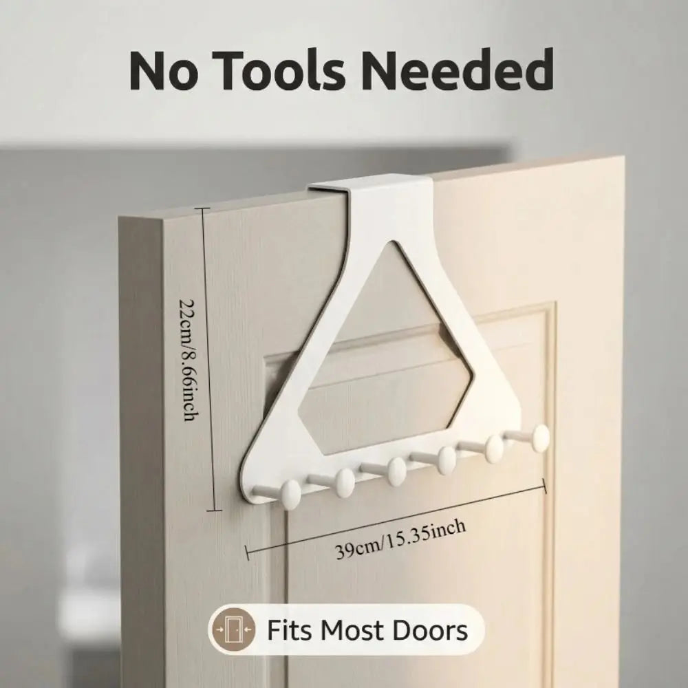 Punch Free Clothes Hooks No-drill Traceless Design Wall Mounted Hanger Triangle Door Storage Hook Behind The Door Vue