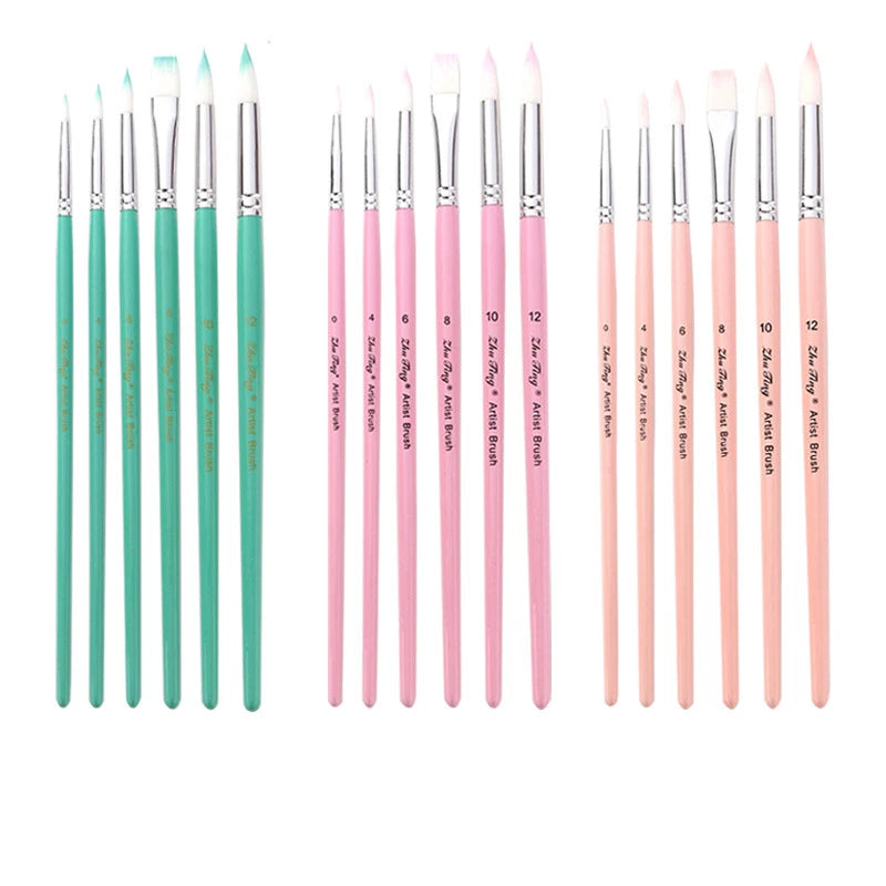 Professional Face Body Art Brush Nylon Artist Brush for Painting Acrylic Oil Watercolor Gouache Vue