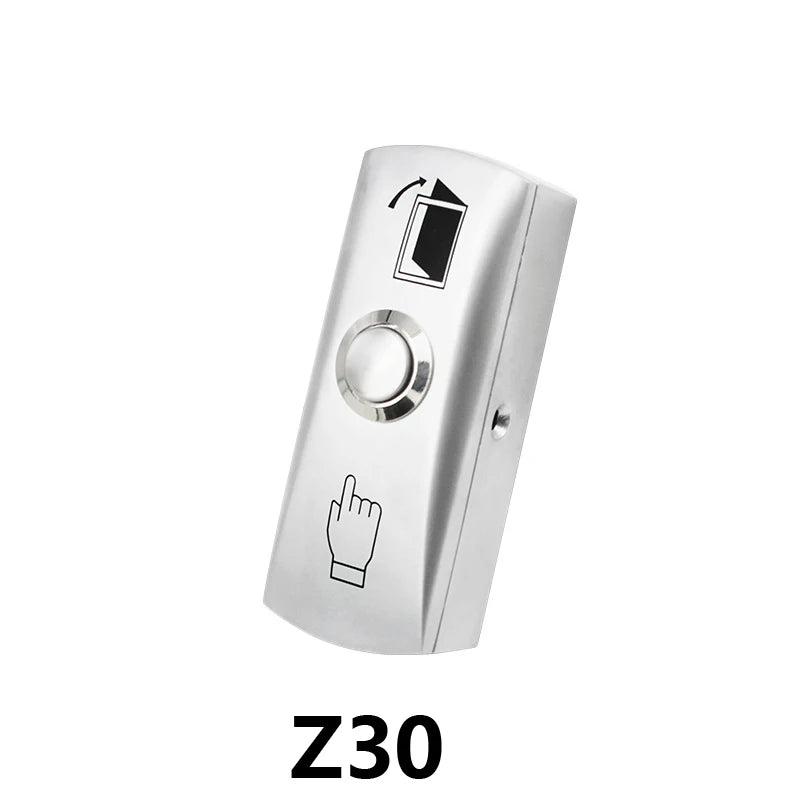 Zinc Alloy GATE DOOR Exit Button Exit Switch NC/COM Door Access Control System Door Push Exit Door Release Button Switch Vue Z30