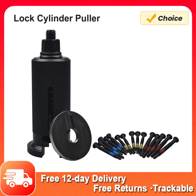 Lock Cylinder Puller Set Professional Locksmith Euro Cylinder Puller with Screws Door Lock Core Puller Tool Lock Cylinder Puller Vue Default Title