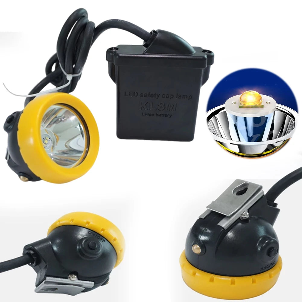 Rechargeable Super Bright Mining Headlamp – Waterproof LED Cap Lamp Mining Headlamp Vue