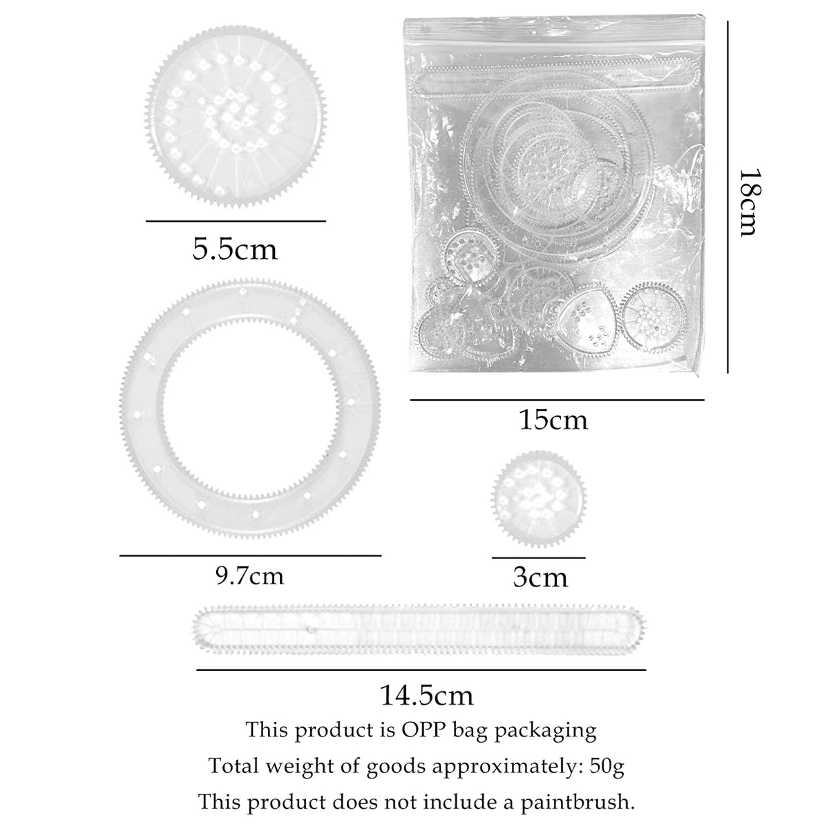 Spirograph Set, Fun Shapes Drawing Art Set Classic Gear Design Drawing Set Toys For Kids 8+ Some Parts are Sent Random Vue 3335