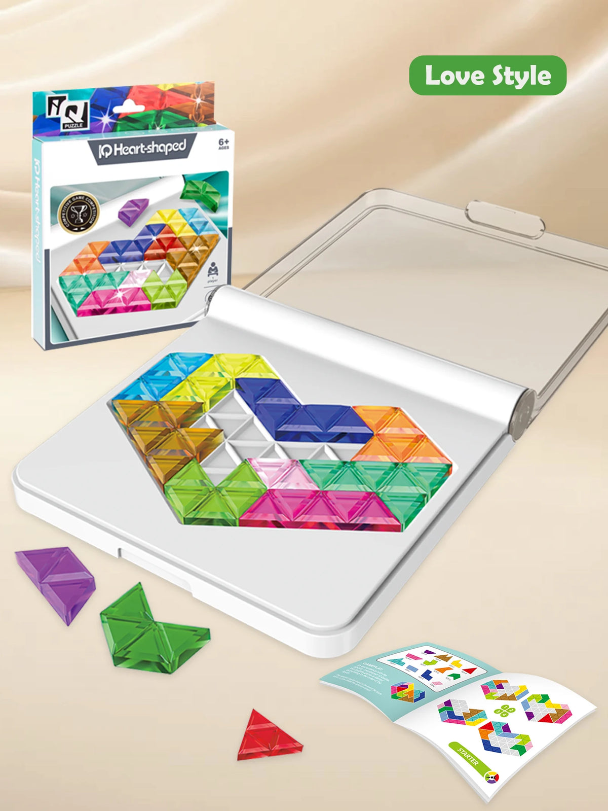 Puzzle Toys. Logical Thinking Training Fun Tabletop Games Multiple Shapes Colors, Advanced Level Gifts for Boys and Girls Vue Red