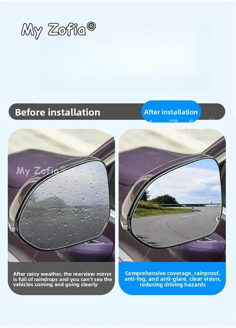 Car Rearview Mirror Rainproof Film Anti Fog Anti Glare Waterproof Clear Vision Accessories For Changan Qiyuan Nevo A06 2026 2027 Vue